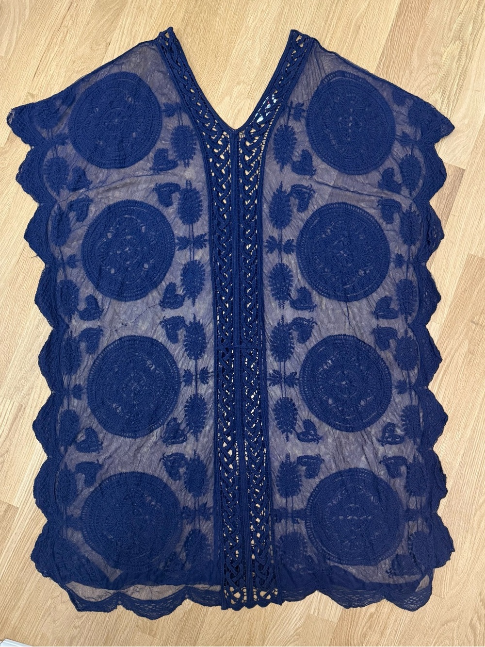 India Boutique Bohemian Lace Beach Cover-Up / Kaftan kaftan - Picture 3 of 6
